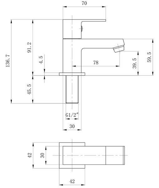 Sapho Sapho, KIS szabadon álló mosdószelep, 92 mm, króm, SM25