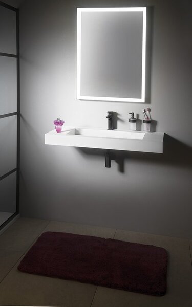 Sapho Sapho, SORT LED háttérvilágítású tükör 600x800mm, matt fekete, ST080