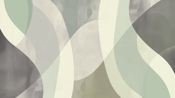 Fotótapéta Lágy ívek tompa tónusokkal, folyó vonalakkal és zöld színátmenetekkel, minimalista és modern, Fotótapéta modern, w01334 : Uwalls.hu