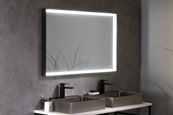 Sapho Sapho, SORT LED háttérvilágítású tükör 1200x700mm, matt fekete, ST120