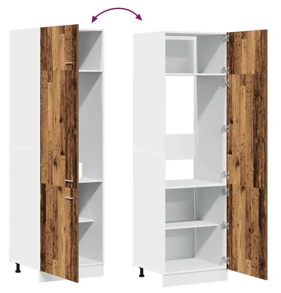 VidaXL Konyhai Szekrény - Antik Fa - 60x57x207 cm