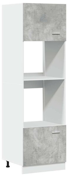 VidaXL Mikrohullámú Sütő Szekrény - Beton Szürke - 60x57x207 cm
