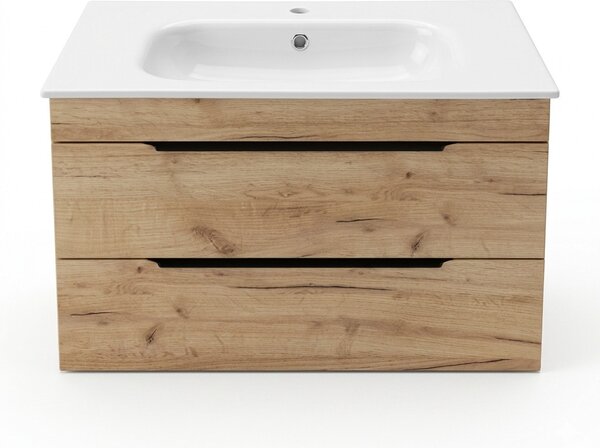 TMP VOX 80 GOLD CRAFT - fali fürdőszobabútor - NewArc 504080 porcelán mosdóval - 80 x 45 x 46 cm