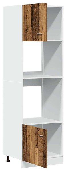 VidaXL Mikrohullámú Sütőszekrény - Antik Fa - 60x57x207 cm
