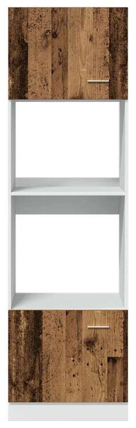 VidaXL Mikrohullámú Sütőszekrény - Antik Fa - 60x57x207 cm