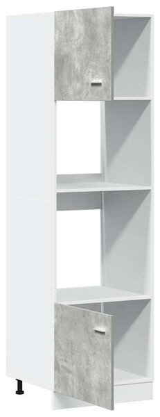 VidaXL Mikrohullámú Sütő Szekrény - Beton Szürke - 60x57x207 cm