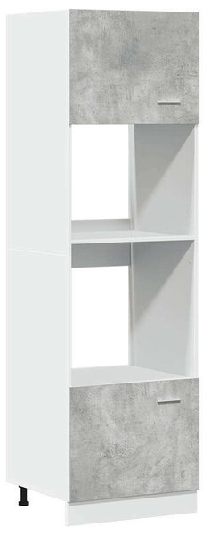VidaXL Mikrohullámú Sütő Szekrény - Beton Szürke - 60x57x207 cm