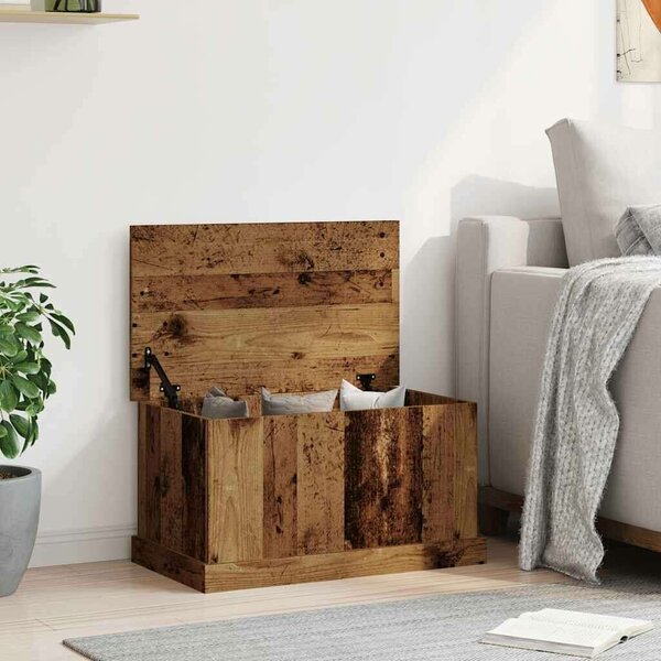 VidaXL antik fa színű szerelt fa tárolódoboz 70 x 40 x 38 cm
