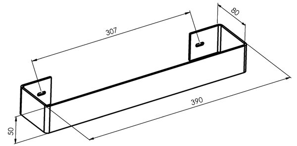 Sapho Sapho, TABELLA törölközőtartó 390mm, szálcsiszolt rozsdamentes acél, MI390