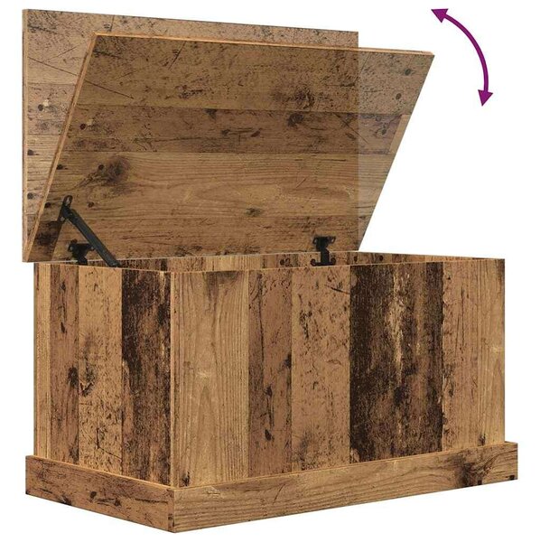 VidaXL antik fa színű szerelt fa tárolódoboz 70 x 40 x 38 cm