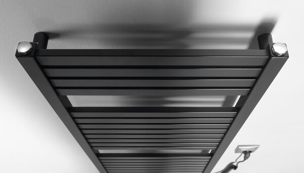Aqualine Sapho, TONDI-E elektromos fűtés, egyenes, 450x970 mm, 300W, matt fekete