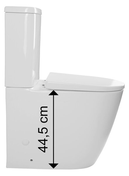 Sapho Sapho, TURKU RIMLESS WC kombi csésze megemelt, hátsó / hátsó hulladék