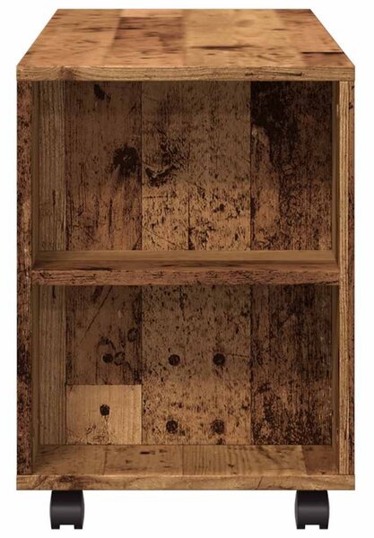 Antik fa színű szerelt fa TV-szekrény kerekekkel 102x34,5x43 cm