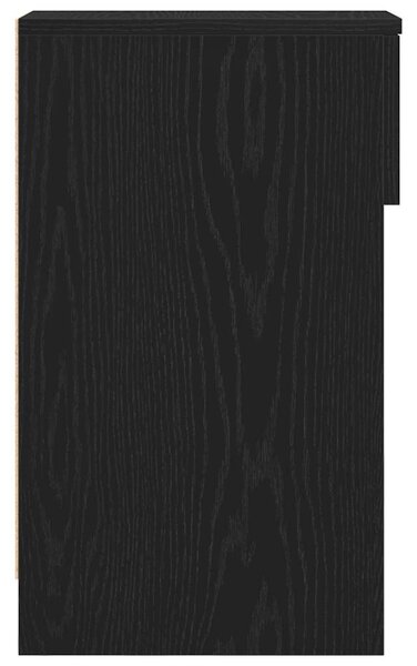 Éjjeliszekrények fiókos 2 db fekete tölgy 20 x 36 x 60 cm