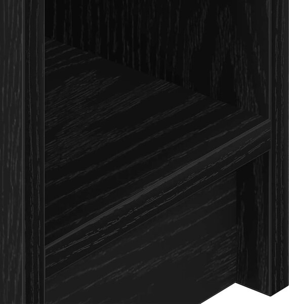 Éjjeliszekrények fiókos 2 db fekete tölgy 20 x 36 x 60 cm