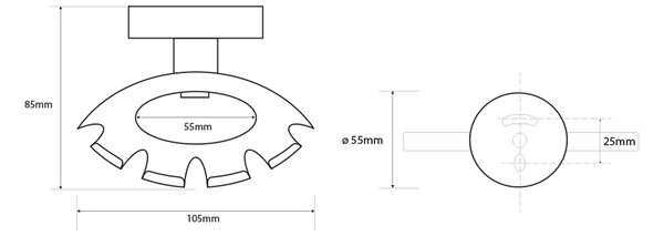 Sapho Sapho, X-ROUND kefetartó, króm, XR901