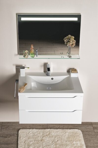 Sapho Sapho, BRETO tükör LED világítással és polccal 800x608mm, BT080