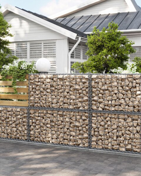 SONGMICS Gabion Kerti Kosár Horganyzott Acél 100x50x30 cm Ezüst
