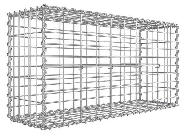 SONGMICS Gabion Kerti Kosár Horganyzott Acél 100x50x30 cm Ezüst