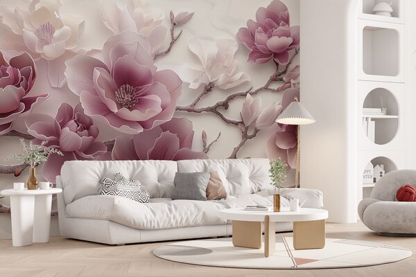 Fotótapéta Elegáns virágok lágy árnyalatokban, Modern fotótapéta, Modern fotótapéta, w01359v2 - Muralas.hu
