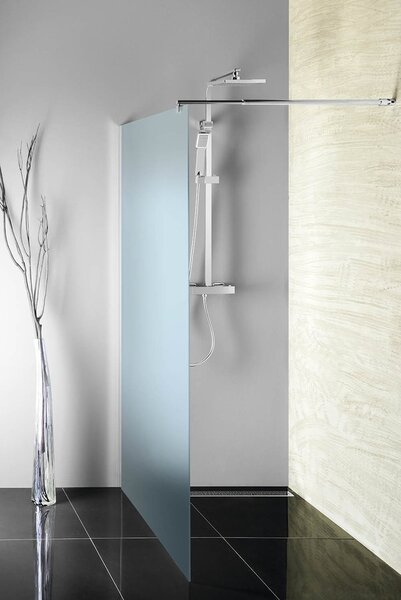 Aqualine Sapho, WALK-IN fali szerelőfal merevítővel, egyrészes, 700 mm, matt üveg