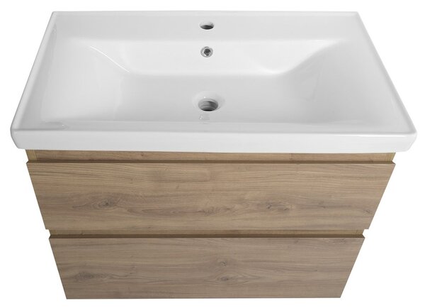 Aqualine Sapho, ALTAIR mosdó szekrény 77,5x60x45 cm, emporium tölgy