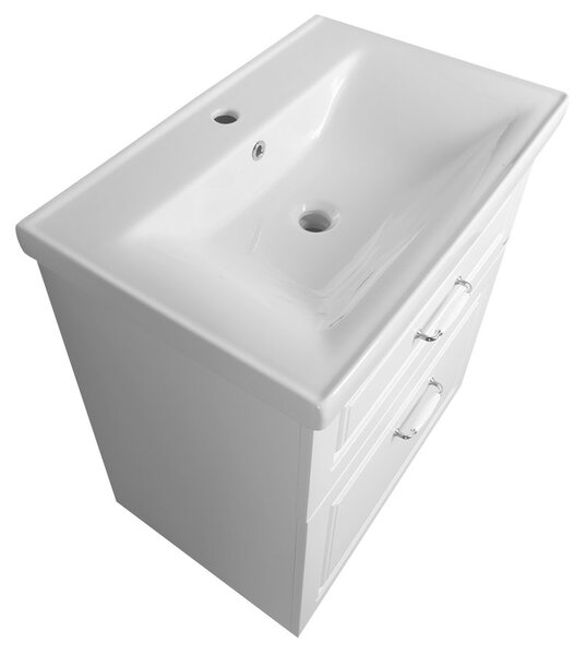 Aqualine Sapho, FAVOLO mosdószekrény 67x72,5x44,6 cm, fehér matt