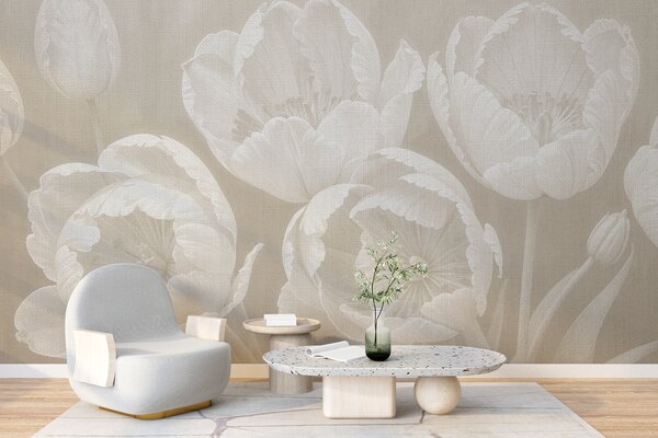 Fotótapéta Elegáns virágos kijelző szepia színben, Modern fotótapéta, Modern fotótapéta, w08193v1 - Muralas.hu