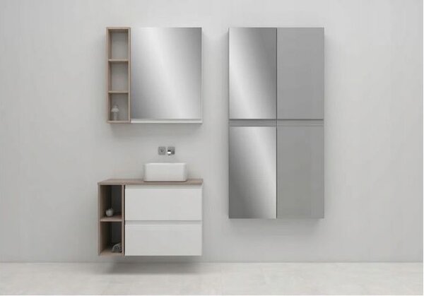 Cersanit Moduo, tükrös fali szekrény 40x14x80 cm, antracit matt, S590-071-DSM