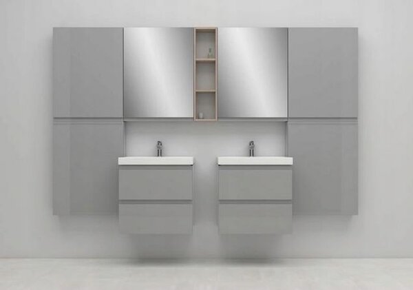 Cersanit Moduo, tükrös fali szekrény 40x14x80 cm, antracit matt, S590-071-DSM