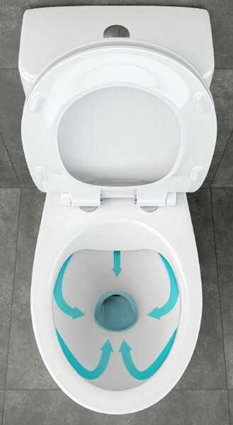 Cersanit Carsania II CleanOn WC kombi + lassan eső ülés, hátsó hulladék, 3 / 6l, K11-2340