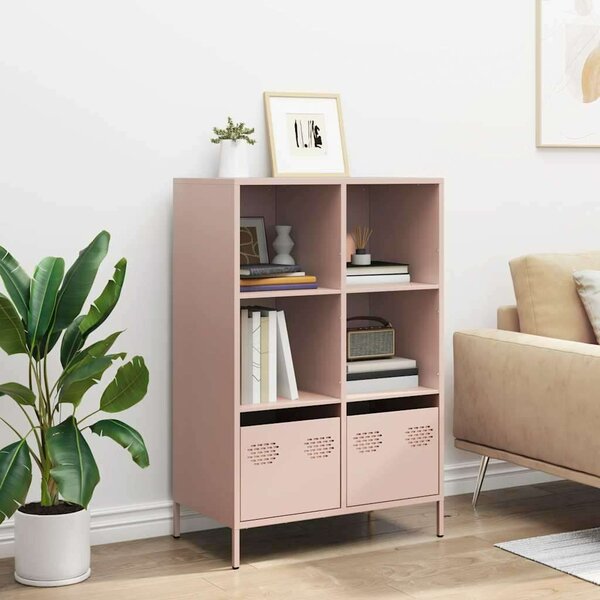 VidaXL Rózsaszín Fém Polcrendszer - 68x39x103,5 cm