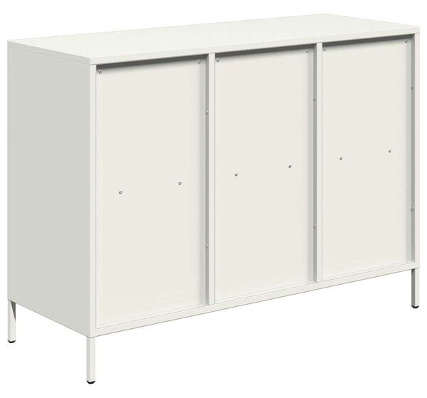 VidaXL Fehér Fém Tálalószekrény - 101,5x39x73,5 cm