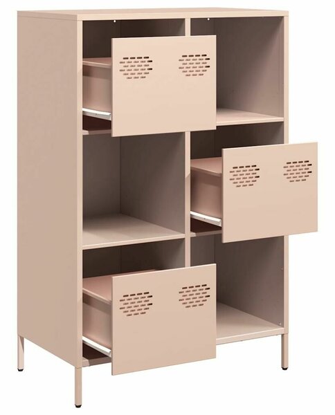 VidaXL Fém Polcrendszer - Rózsaszín - 68x39x103,5 cm
