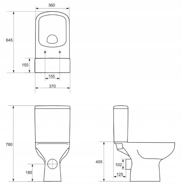 Cersanit COLOR WC-ülőke hőre keményedő / antibakteriális, fehér, K98-0092