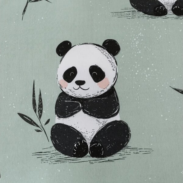 Mikroszálas ágynemű szett PANDA RELAX mentás + Párnahuzat 50 x 70 cm INGYENESEN