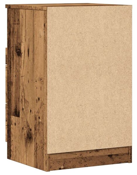 VidaXL 2 db antik fa színű szerelt fa éjjeliszekrény 40 x 36 x 65 cm