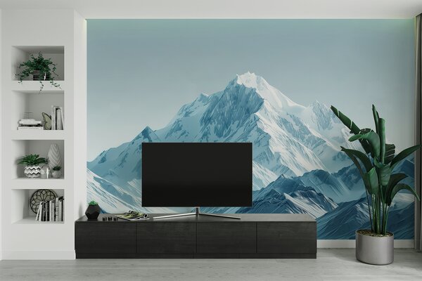 Fotótapéta Havas hegyvonulat kék éggel, Modern fotótapéta, Modern fotótapéta, w01391 - Muralas.hu
