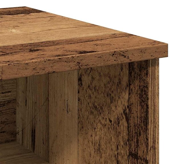 VidaXL 2 db antik fa színű szerelt fa éjjeliszekrény 40 x 36 x 65 cm
