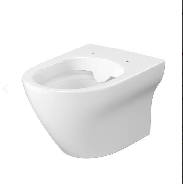 Cersanit Larga Oval CleanOn - függő WC csésze SLIM ülőkével, hőre keményedő, fehér, S701-472