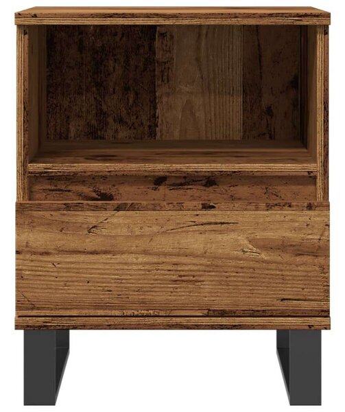 VidaXL Antik Fa Éjjeliszekrény Szett - 2 db - 40x35x50 cm