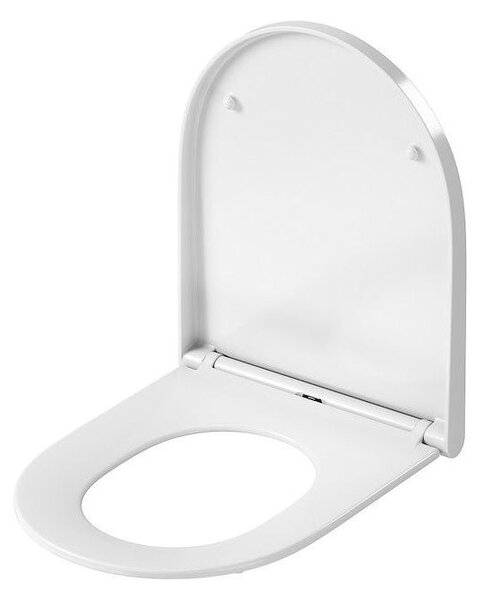 Cersanit Larga Oval CleanOn - függő WC csésze SLIM ülőkével, hőre keményedő, fehér, S701-472