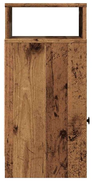 VidaXL 2 db antik fa színű éjjeliszekrény fiókkal 25x31x66 cm