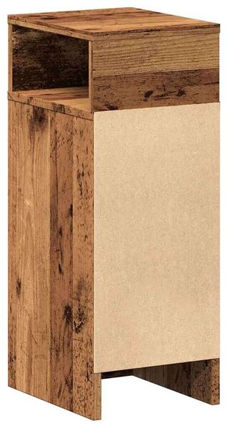 VidaXL 2 db antik fa színű éjjeliszekrény fiókkal 25x31x66 cm
