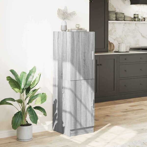 VidaXL Konyhaszekrény - Fa - Szürke Sonoma - 38x41,5x131,5 cm