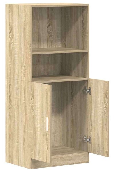 Vidaxl Konyhaszekrény - Sonoma Tölgy - 57x41,5x131,5 cm