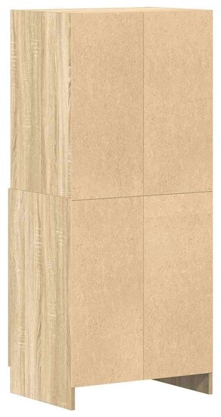 Vidaxl Konyhaszekrény - Sonoma Tölgy - 57x41,5x131,5 cm