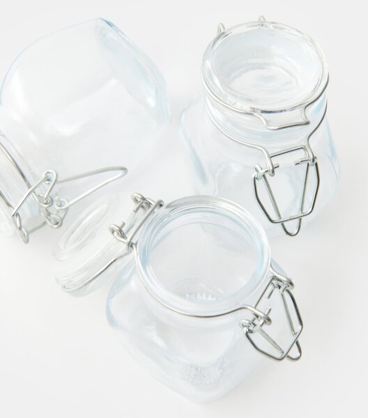 Sinsay - Üveg készlet patentos záródással 3 pack - clear
