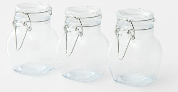Sinsay - Üveg készlet patentos záródással 3 pack - clear