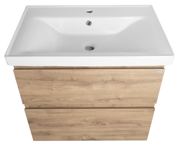 Aqualine Sapho, ALTAIR mosdó szekrény 67x60x45cm, emporium tölgy